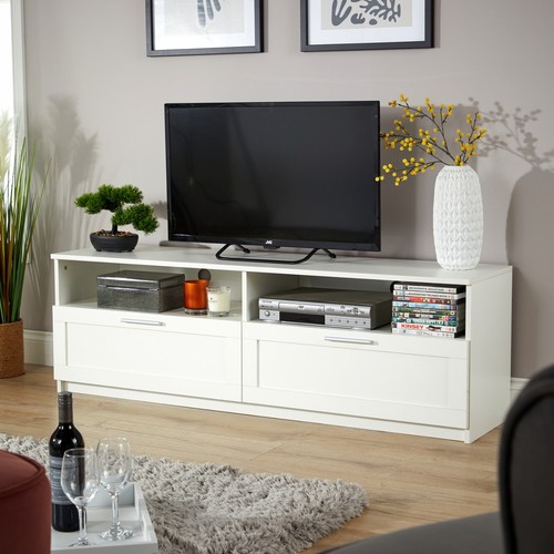 White stand large drawers - stand,