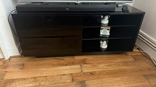 Black gloss stand - black,