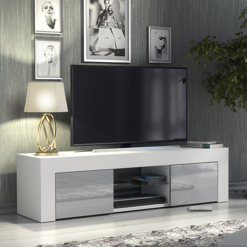 Stand 130cm matt - tv, white