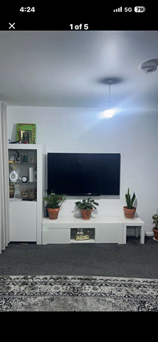 White rectangular stand - tv,