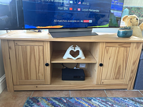 Light wood stand - light, tv