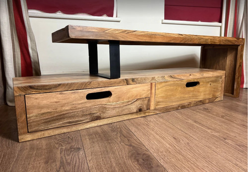Rustic stand large - tv, wooden