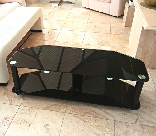 Black gloss glass - glass, stand