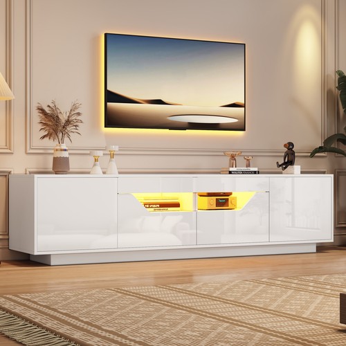 White stand with led - white,