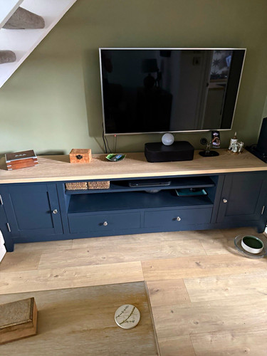 Blue freestanding stand - tv,