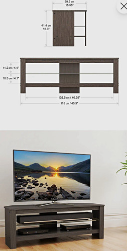 Grey wood stand with - grey,
