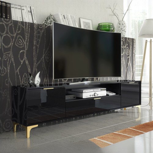 Stand 200cm black - black, high