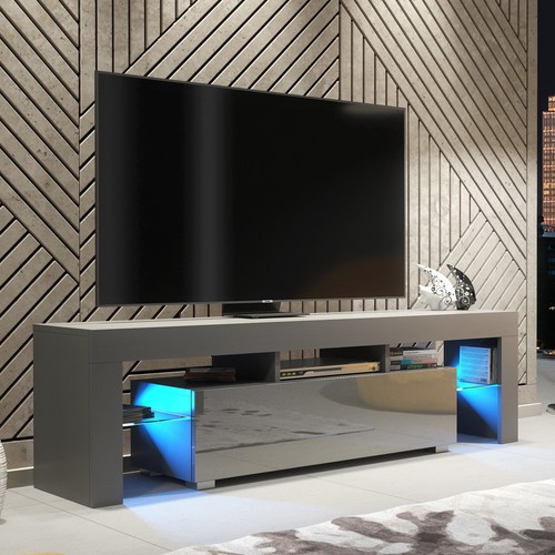 Stand 160cm matt dark - dark, grey