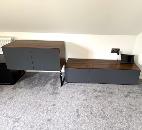 Grey dark wood - grey, tv
