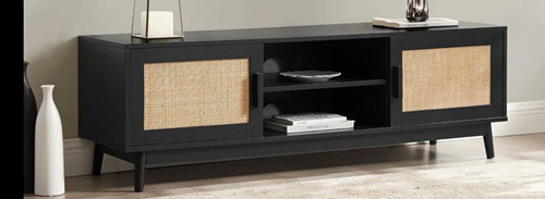 Black freestanding stand - freestanding, tv