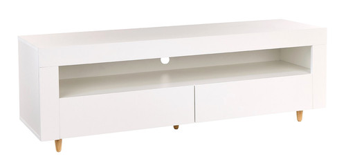 White 140cm stand gloss led - 140cm,