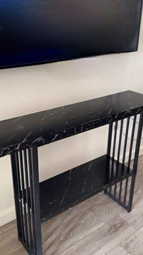 Black marbled stand - black, tv