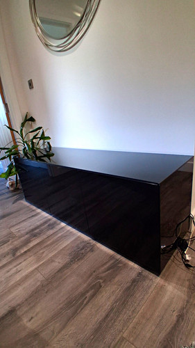 Black high gloss - high, stand