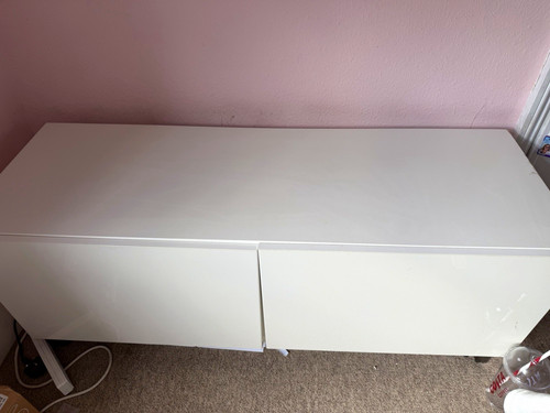 White stand with storage - with, 2