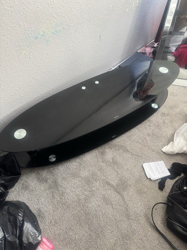 Techlink black glass - black, oval