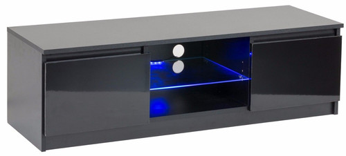 Black 140cm stand cabinet - black,