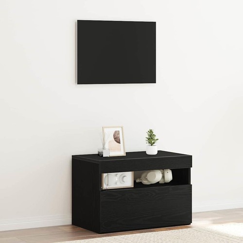 Walplus stand led black oak - walplus,